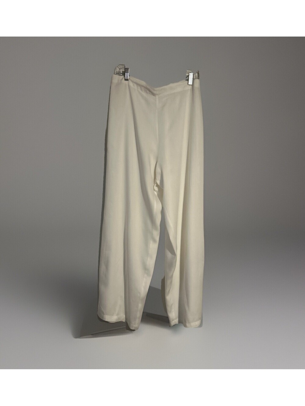 Escapada Women's Pants Sz XL Lounge /Beach White Lower Leg Slits Elastic Back